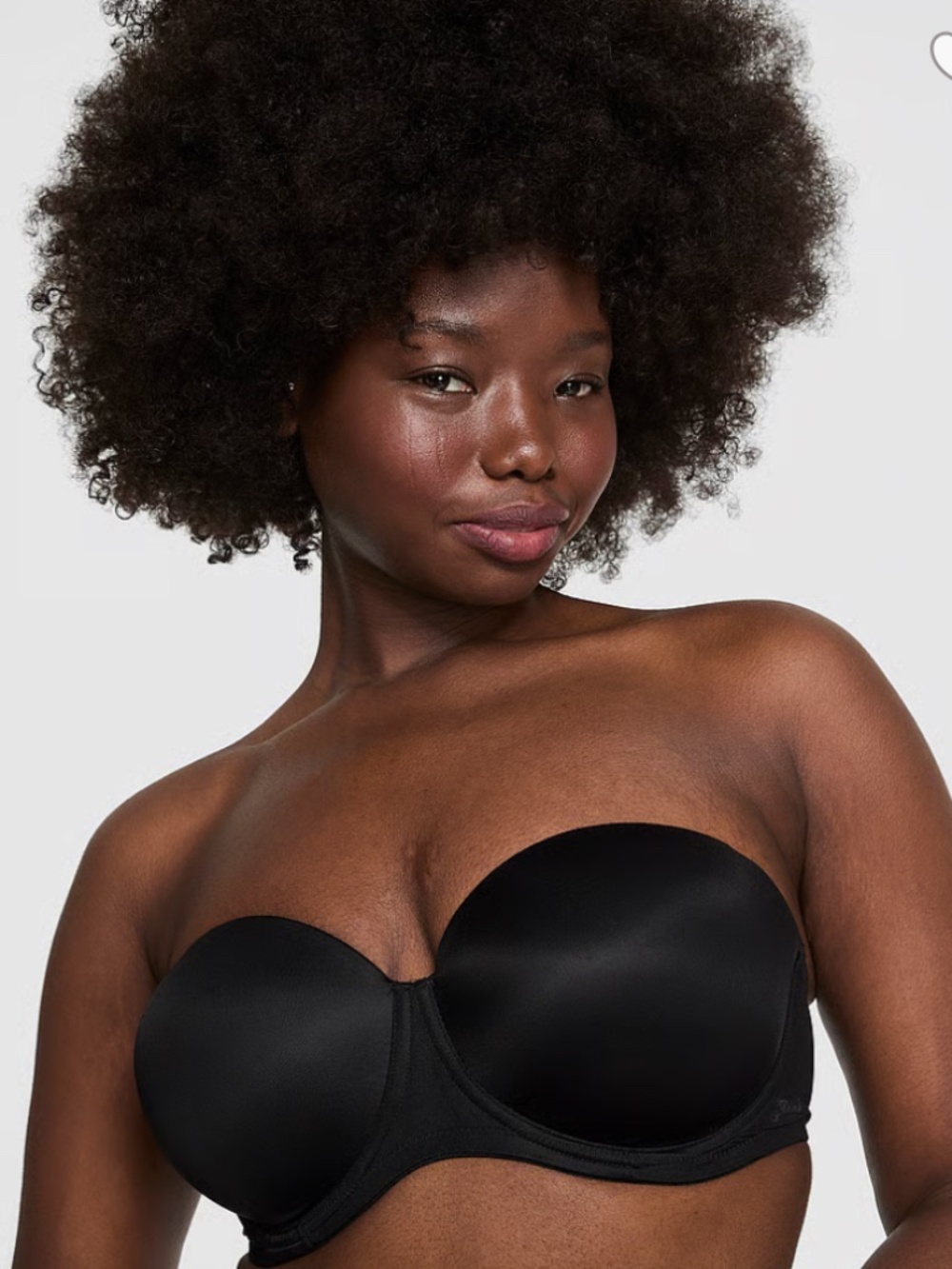 Victoria's Secret Strapless Push-Up Bra – 32C, Black